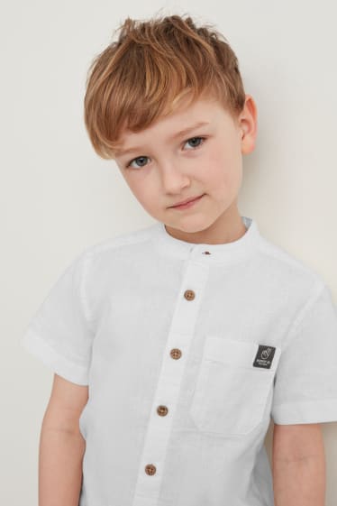 Toddler Boys - Hemd - Leinen-Mix - cremeweiß