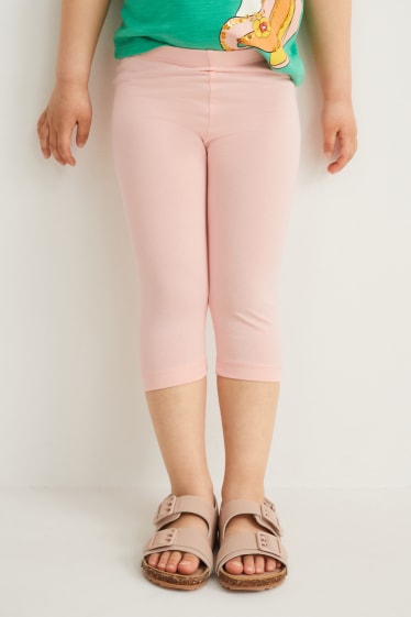 Toddler Girls - Confezione da 3 - leggings pinocchietto - rosa
