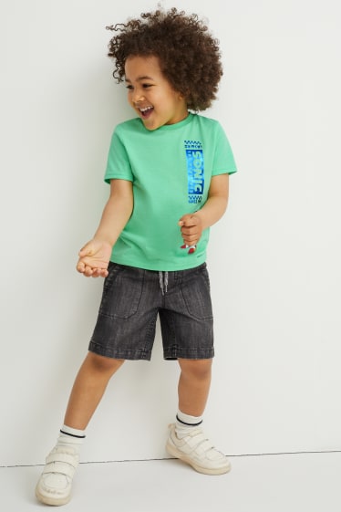 Toddler Boys - Set van 2 - Sonic - T-shirt - wit / groen