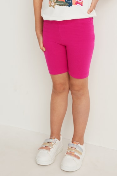 Exclusief online - Set van 6 - fietsbroek - donker rose