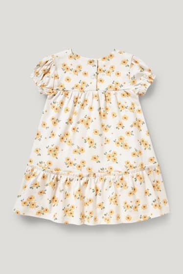 Baby Girls - Vestito per neonate - a fiori - bianco crema