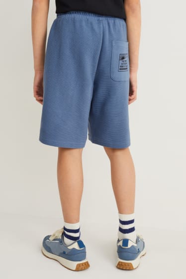 Reverskraag - Sweatshort - blauw