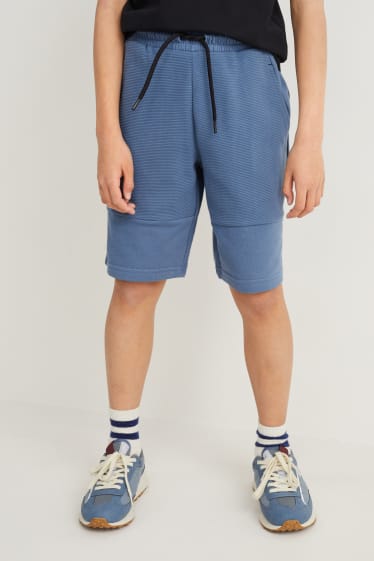 Reverskraag - Sweatshort - blauw