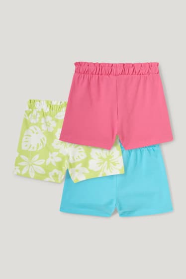Toddler Girls - Set van 3 - shorts - lichtblauw