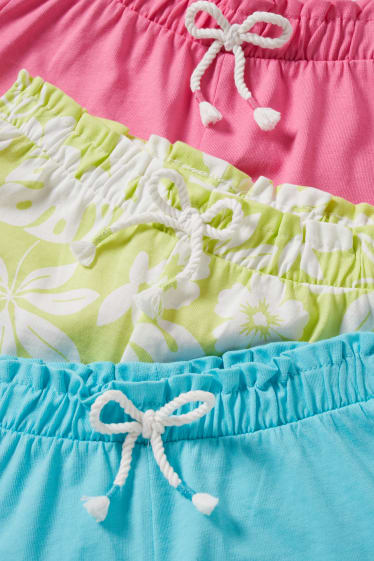 Toddler Girls - Set van 3 - shorts - lichtblauw