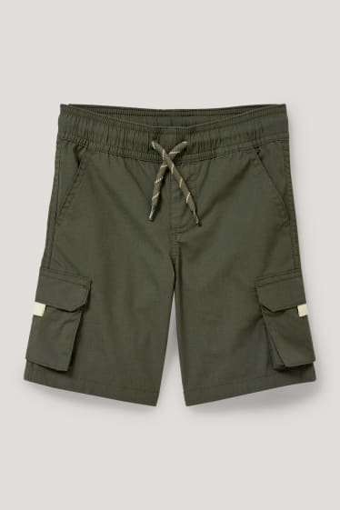 Toddler Boys - Cargoshorts - donkergroen