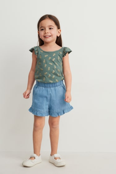Toddler Girls - Korte spijkerbroek - jeanslichtblauw