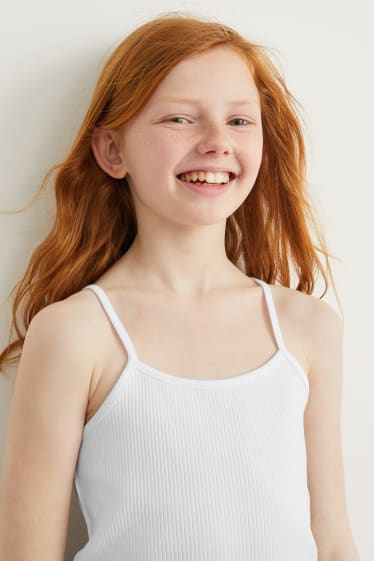 Bambine: - Confezione da 3 - top - bianco