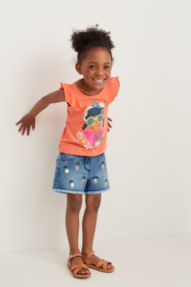 Toddler Girls - Korte spijkerbroek - jeanslichtblauw