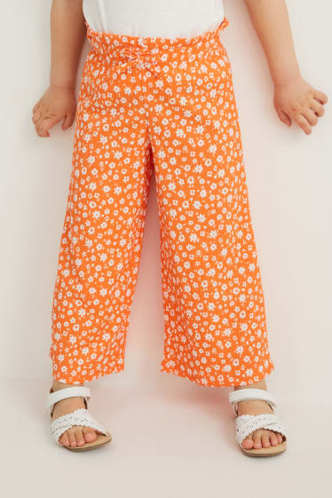 Toddler Girls - Pantaloni di stoffa - a fiori - arancione
