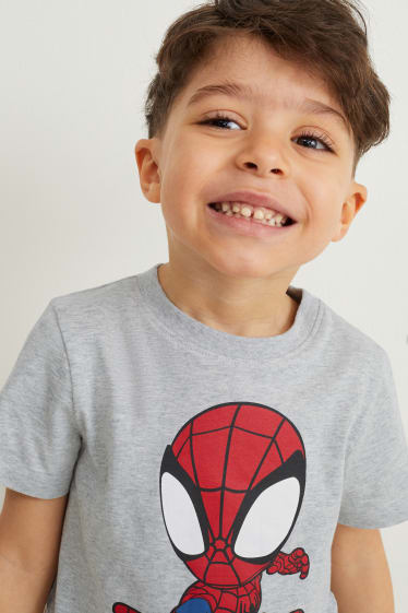 Toddler Boys - Multipack of 5 - Marvel - 2 tops and 3 short sleeve T-shirts - light gray-melange