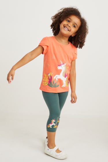 Toddler Girls - Multipack 3er - Einhorn - Leggings - grün