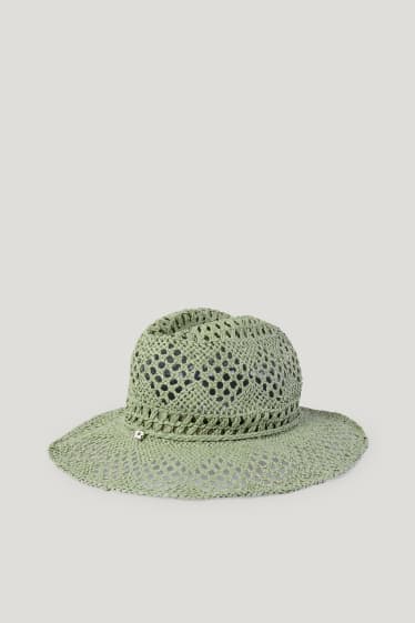 Clockhouse femme - CLOCKHOUSE - chapeau de paille - vert