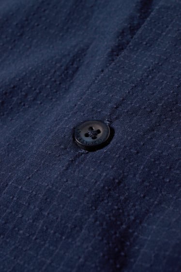 Hombre - Camisa - regular fit - cuello mao - azul oscuro