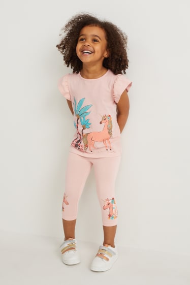 Toddler Girls - Multipack 3er - Capri-Leggings - rosa