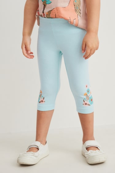 Toddler Girls - Multipack 2er - Capri-Leggings - hellblau