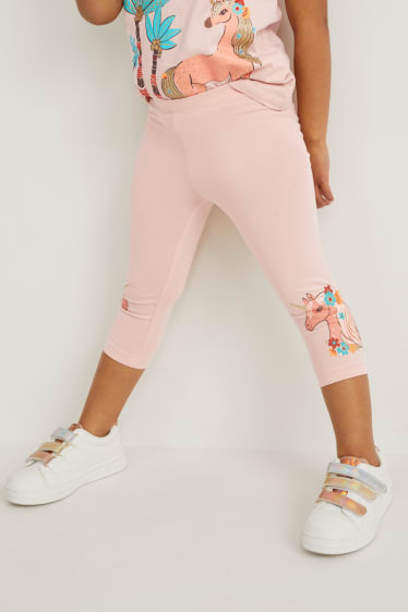 Toddler Girls - Multipack 3er - Capri-Leggings - rosa