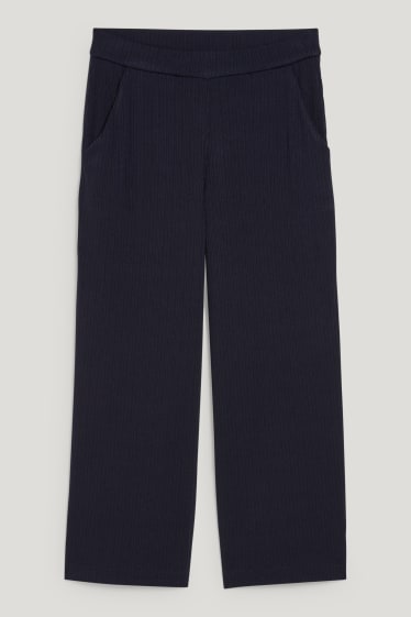 Women - Culottes - mid-rise waist - dark blue