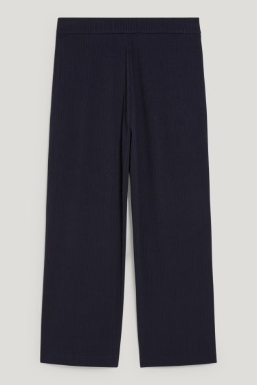 Women - Culottes - mid-rise waist - dark blue