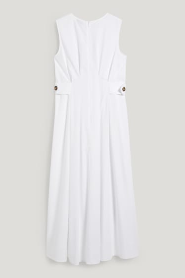 Damen - Fit & Flare Kleid - weiß