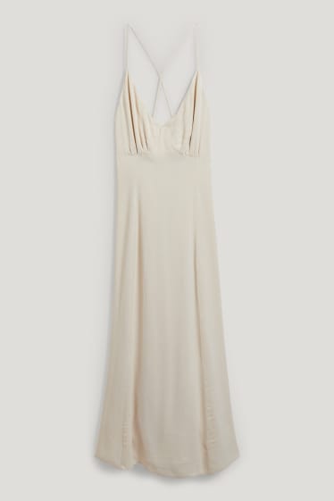 Femmes - Robe évasée - beige clair