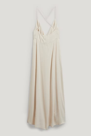 Femmes - Robe évasée - beige clair