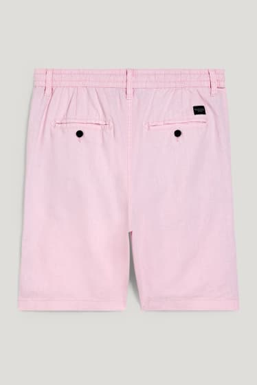 Herren - Shorts - Leinen-Mix - rosa