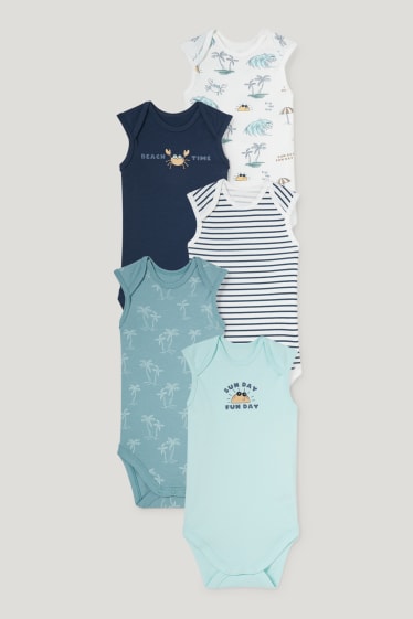 Bebés niños - Pack de 5 - bodies para bebé - blanco roto