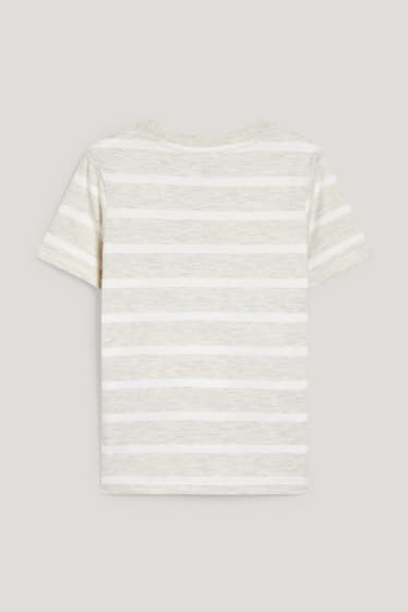 Niños - Camiseta de manga corta - de rayas - blanco roto