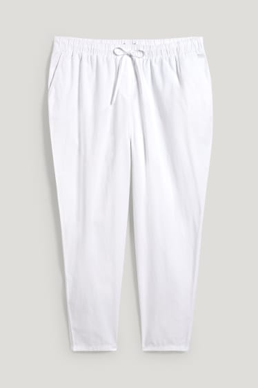 Femmes - Pantalon - mid waist - coupe fuselée - blanc