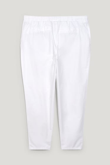 Femmes - Pantalon - mid waist - coupe fuselée - blanc