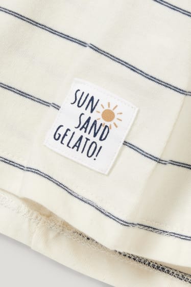 Baby Boys - Baby-T-shirt - gestreept - crème wit