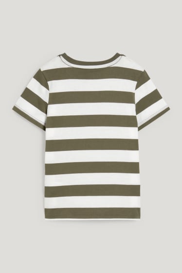 Niños - Camiseta de manga corta - de rayas - verde