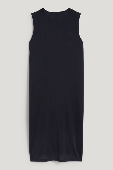 Femmes - Robe fourreau avec nœud - gris foncé