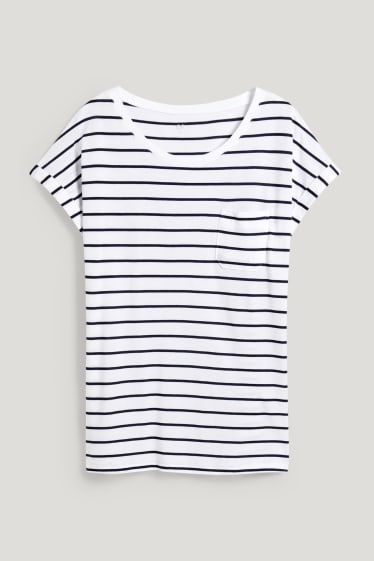 Donna - T-shirt - a righe - blu scuro / bianco