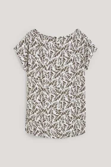 Donna - T-shirt basic - bianco / verde