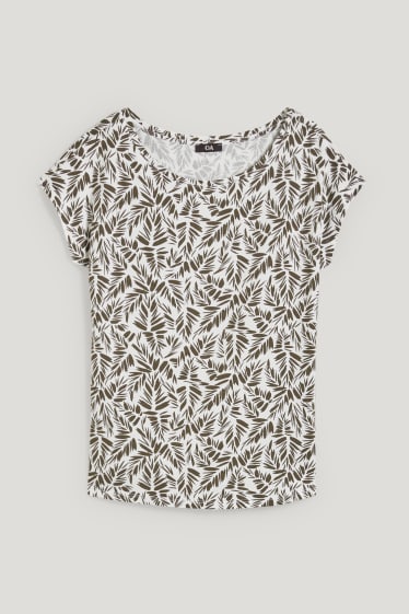 Donna - T-shirt basic - bianco / verde