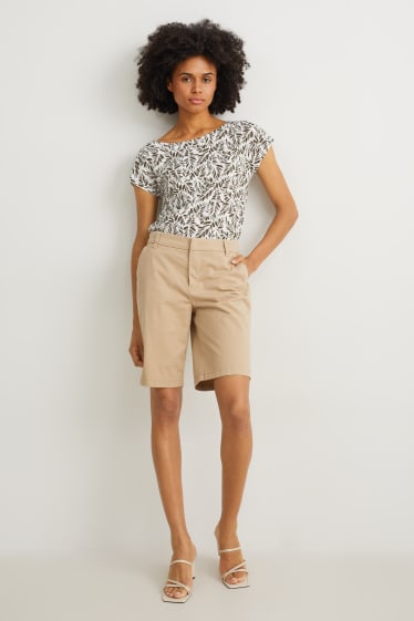 Donna - T-shirt basic - bianco / verde