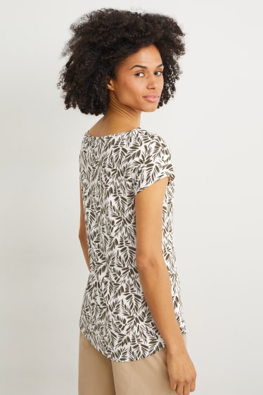 Donna - T-shirt basic - bianco / verde