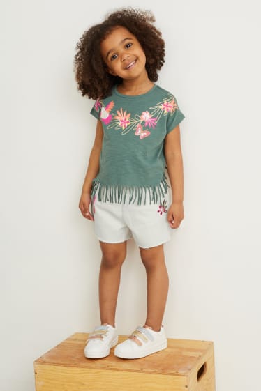 Toddler Girls - Korte spijkerbroek - crème wit