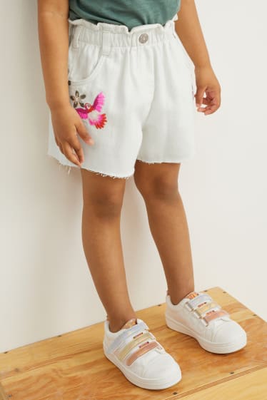 Toddler Girls - Korte spijkerbroek - crème wit