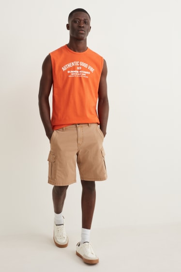 Heren - Tanktop - oranje