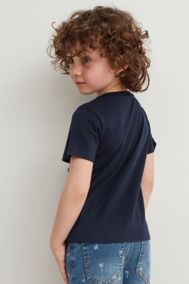 Exclusief online - Set van 2 - T-shirt - donkerblauw