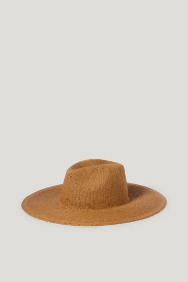 Femmes - Chapeau de paille - marron clair