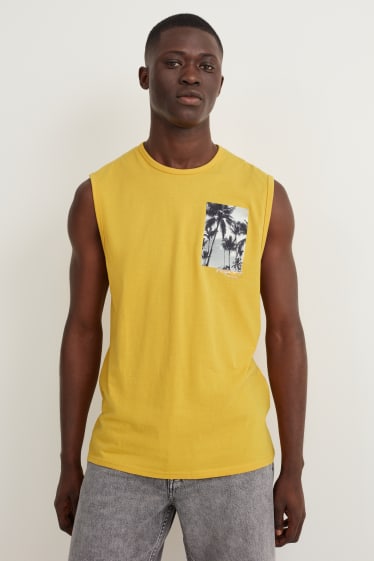 Hombre - Camiseta sin mangas - amarillo
