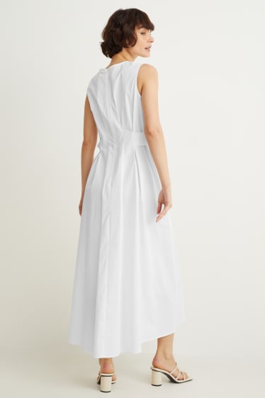Damen - Fit & Flare Kleid - weiß