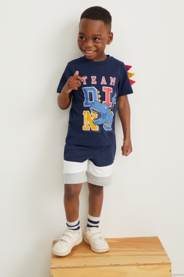 Toddler Boys - Dino - Kurzarmshirt - dunkelblau