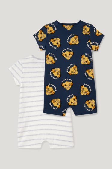 Bébé garçons - Lot de 2 - Le Roi Lion - pyjamas bébé - bleu foncé / blanc