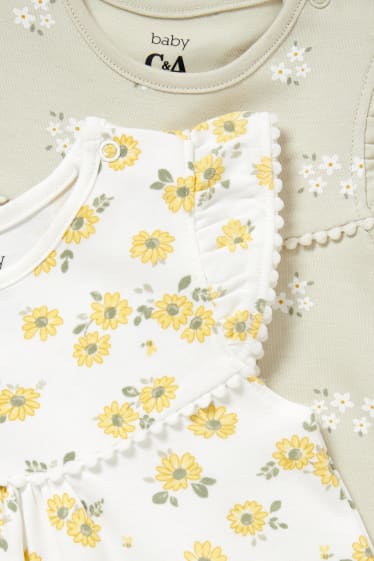 Baby Girls - Multipack 2er - Baby-Schlafanzug - geblümt - hellgrün