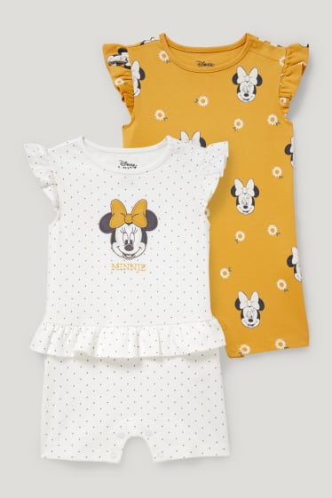 Exclu web - Lot de 2 - Minnie Mouse - pyjamas pour bébé - blanc / jaune